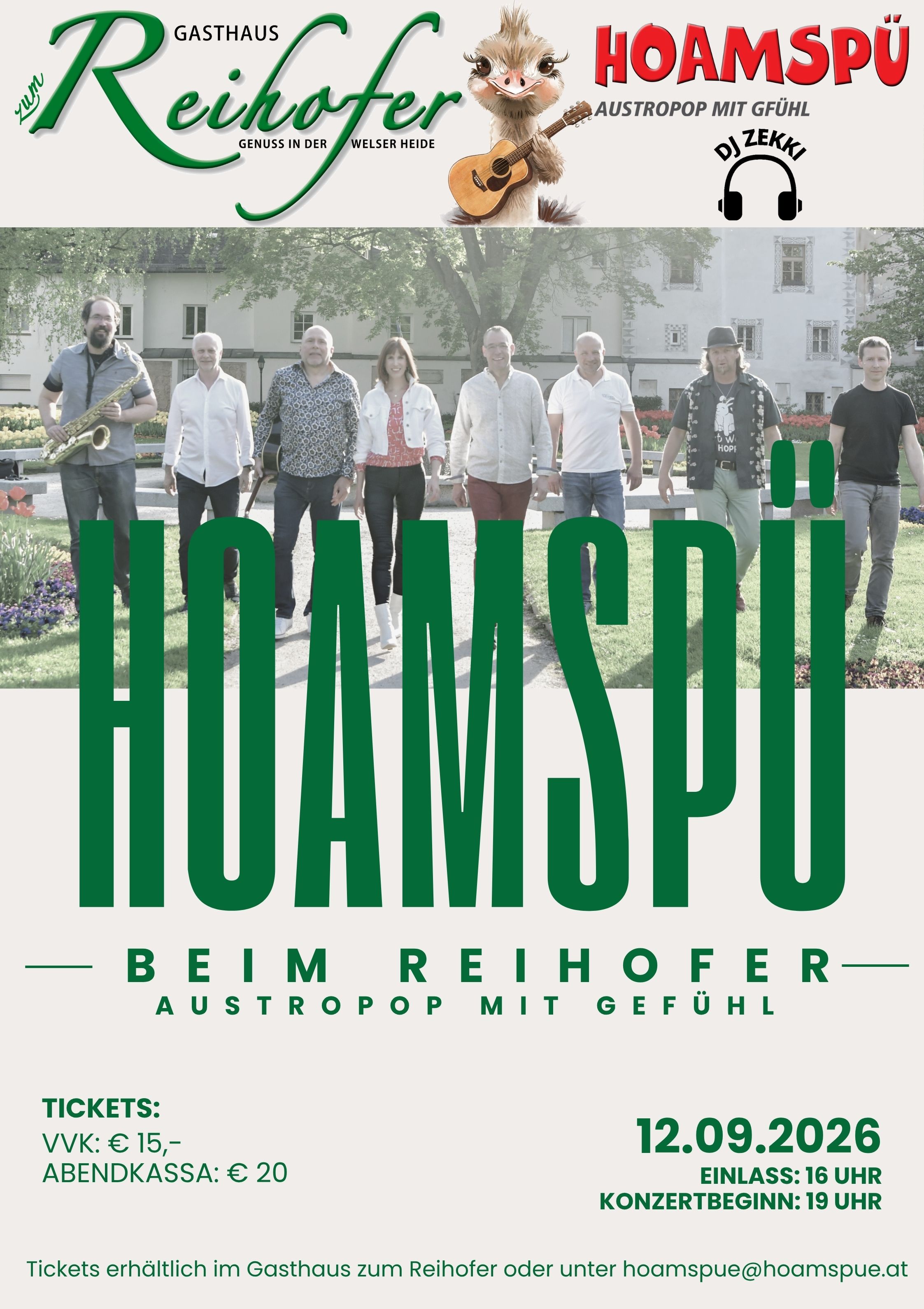 A1 Plakat Hoamspü beim Reihofer 2026 59.4 x 84.1 cm
